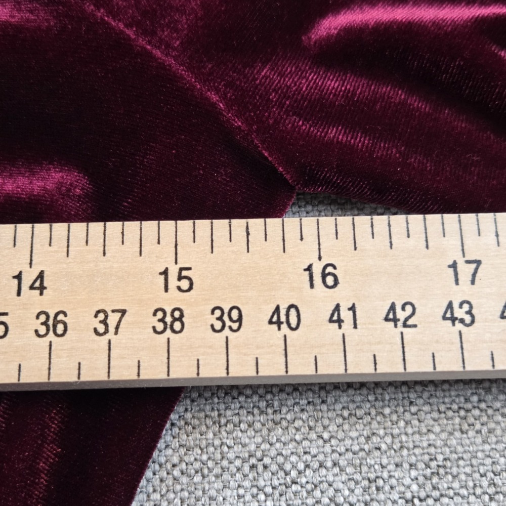 Mixed Threads LA Velvet Crop Top Women's M Burgundy Whimsigoth Vamp Witchy Y2K - Picture 6 of 7